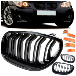 Nerki BMW E60 E61 M5 czarny połysk atrapa grill maski