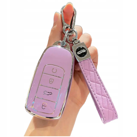 Etui Różowa obudowa różowe róż na kluczyk do Chery Jaecoo J7 7 J8 Omoda 5