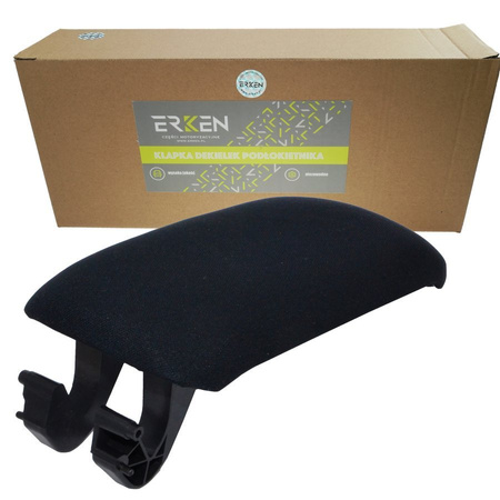 Klapka dekielek podłokietnika materiałowa czarna tkanina Audi A3 8P