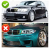 Nerki atrapa grill czarny połysk do BMW 1 E81 E82 E87 E88 Przed Liftingiem