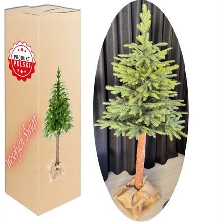 ŚWIERK PE ALASKA NA PNIU CHOINKA JAK ŻYWA SZTUCZNA 160cm PIĘKNY GĘSTY