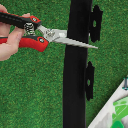 Obrzeże trawnikowe ogrodowe elastyczne 50x50x20m 30 kołów kotew czarne