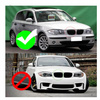 Nerki atrapa grill czarny połysk do BMW 1 E81 E82 E87 E88 Przed Liftingiem
