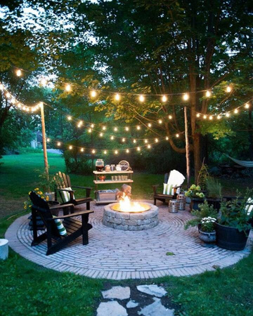 20m Girlanda Ogrodowa Świetlna 20x Żarówki LED E27 sieciowa wodoszczelna IP