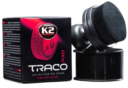 K2 TRACO APLIKATOR do dressingu OPON, PLASTIKÓW z włosiem z rączką stojak