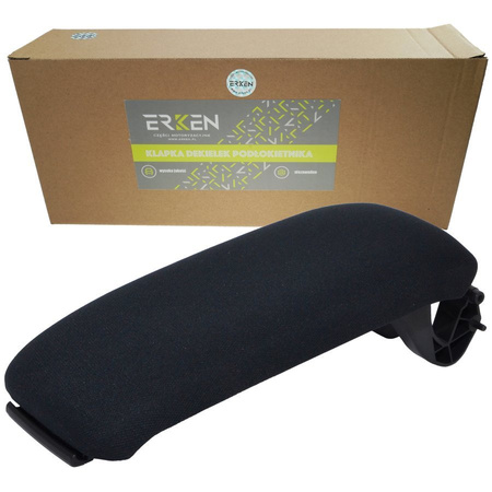 Klapka dekielek podłokietnika materiałowa czarna tkanina Audi A3 8P