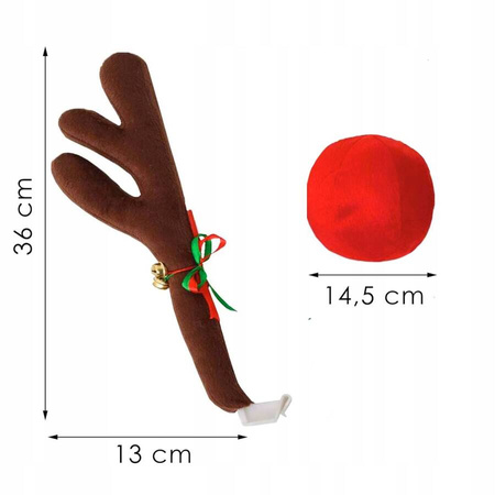 DEKORACJA SAMOCHODOWA ROGI RENIFERA NOS NA AUTO SAMOCHÓD OZDOBA ŚWIĄTECZNA