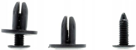 Spinki klipsy kołki samochodowe zestaw 100 szt. uniwersalny 6 rodzai