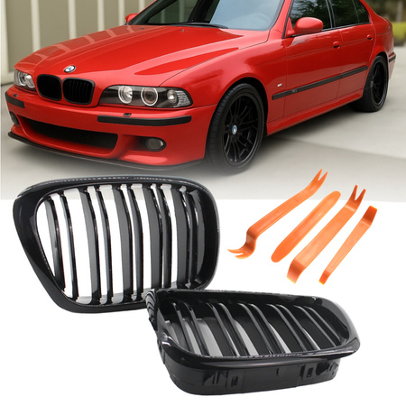 Nerki atrapa grill czarny połysk BMW E39 1995-2003 Sedan kombi