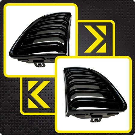 BMW E90 E91 04-08 Nerki czarny połysk grill atrapa