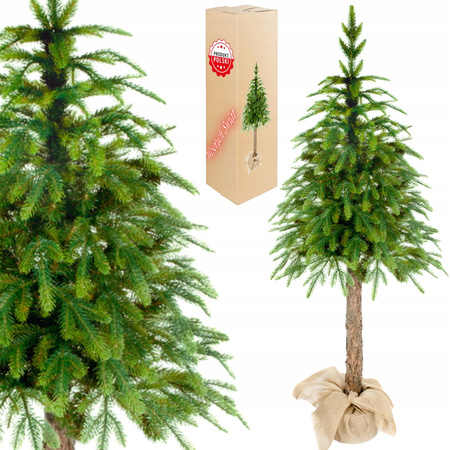 ŚWIERK PE ALASKA NA PNIU CHOINKA JAK ŻYWA SZTUCZNA 160cm PIĘKNY GĘSTY