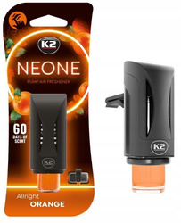 K2 NEONE ORANGE zapach samochodowy w kratkę nawiewu odświeżacz do auta