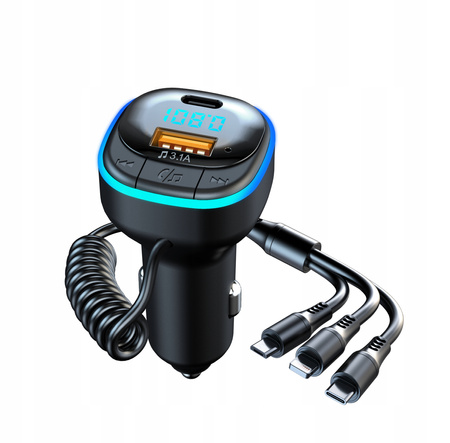 Transmiter samochodowy FM DMR car_usb_charger_3w1
