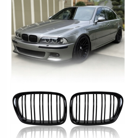 Nerki atrapa grill czarny połysk BMW E39 1995-2003 Sedan kombi