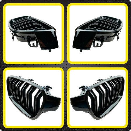 Nerki BMW F30 F31 czarny połysk atrapa grill maski