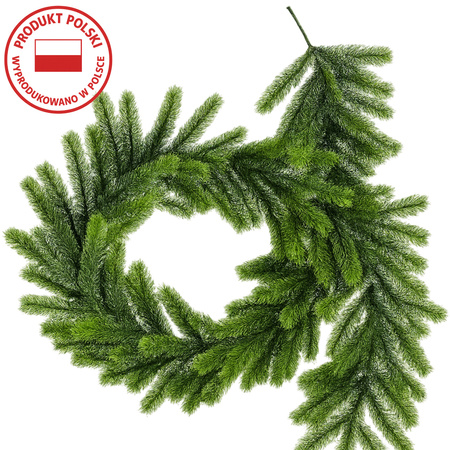 GIRLANDA Świąteczna Świerk PE 200 cm GĘSTA 144 gałązki jak naturalna