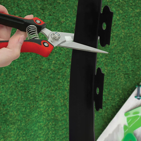 Obrzeże trawnikowe ogrodowe elastyczne 40x50x20m 30 kołów kotew czarne