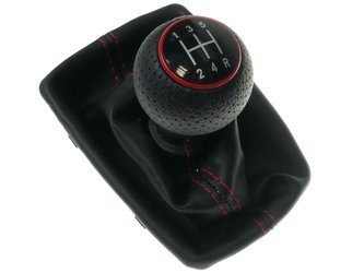 Audi A4 B6 B7 gałka zmiany biegów mieszek 5 bieg czerwona nić