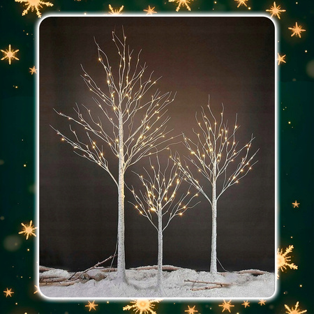 DRZEWKO 500 LED OZDOBNE BRZOZA ŚWIĄTECZNE ŚWIECĄCE BIAŁY CIEPŁY 150 cm