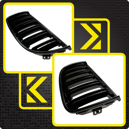 BMW E90 E91 04-08 Nerki czarny połysk grill atrapa