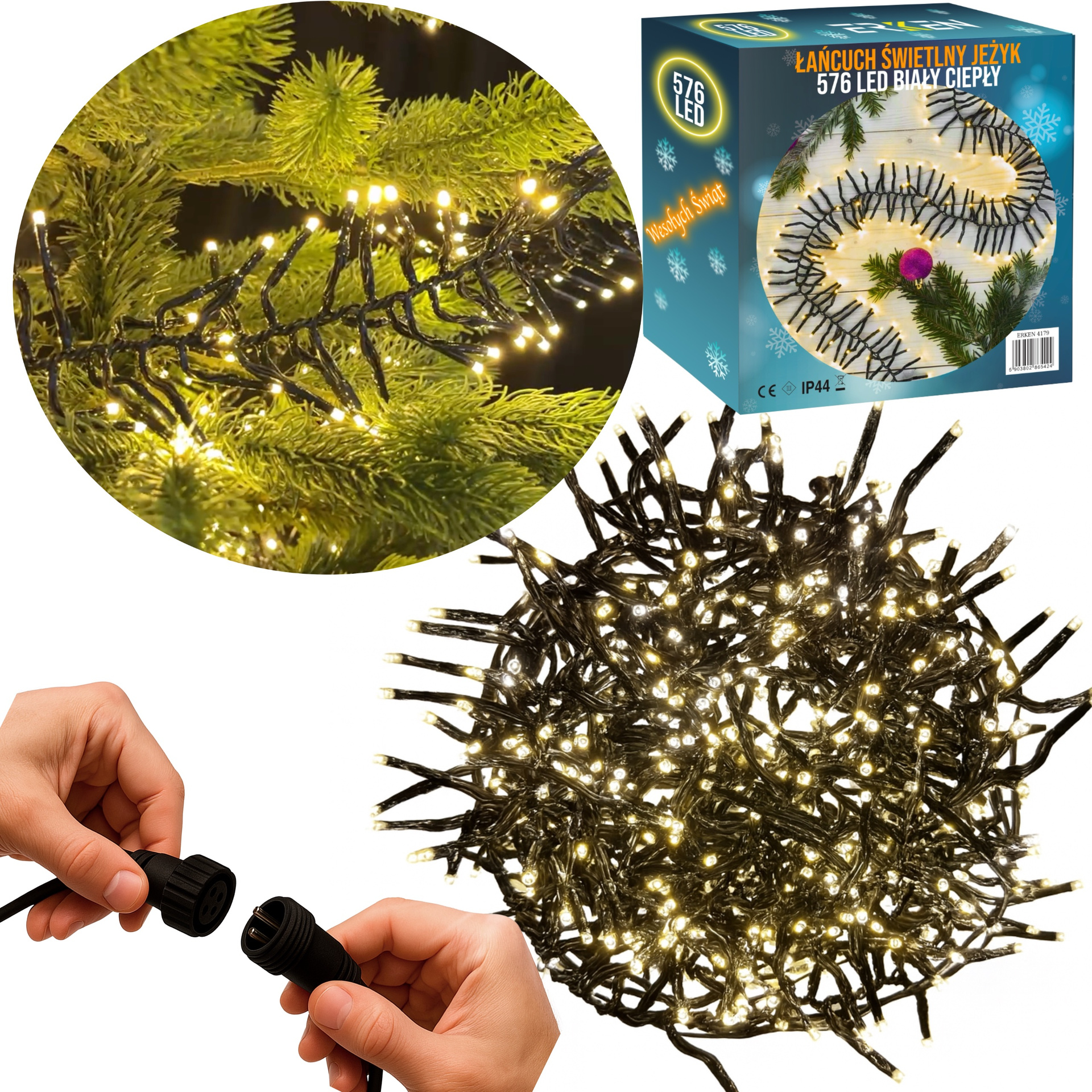 ŁAŃCUCH ŚWIETLNY 576 LED GIRLANDA LAMPKI CHOINKOWE BIAŁY CIEPŁY JEŻYK pol_il_LANCUCH-SWIETLNY-576-LED-GIRLANDA-LAMPKI-CHOINKOWE-BIALY-CIEPLY-JEZYK-4179