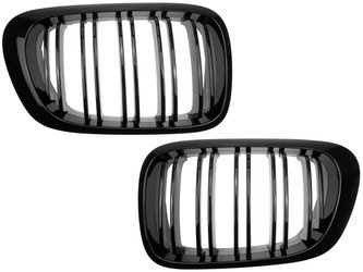 Nerki BMW E46 Coupe 99-01 czarny połysk atrapa grill maski