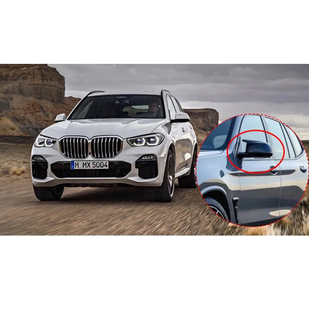 Nakładki obudowa lusterek czarny połysk do BMW X3 G03 X4 X5 G05 X6 G06 X7