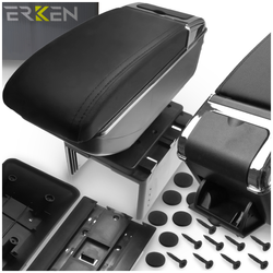 Podłokietnik uniwersalny ze schowkiem czarny 