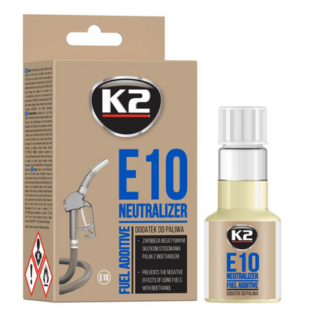 K2 E10 50ml dodatek do benzyny neutralizator działania bioetanolu