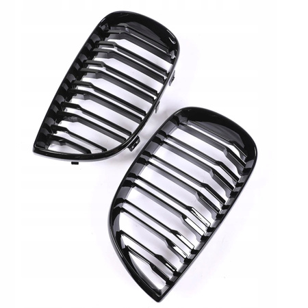 Nerki atrapa grill czarny połysk do BMW 1 E81 E82 E87 E88 Przed Liftingiem