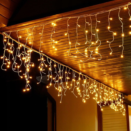 SOPLE 500 LED LAMPKI BIAŁY CIEPŁY + FLASH 23m GIRLANDA Świąteczna Kurtyna
