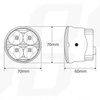 Światła do jazdy dziennej LED DRL 510HP