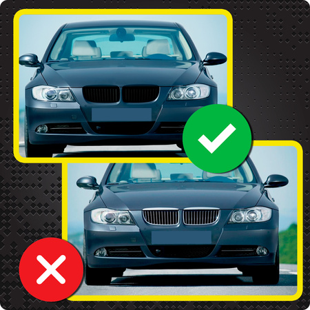 BMW E90 E91 04-08 Nerki czarny połysk grill atrapa