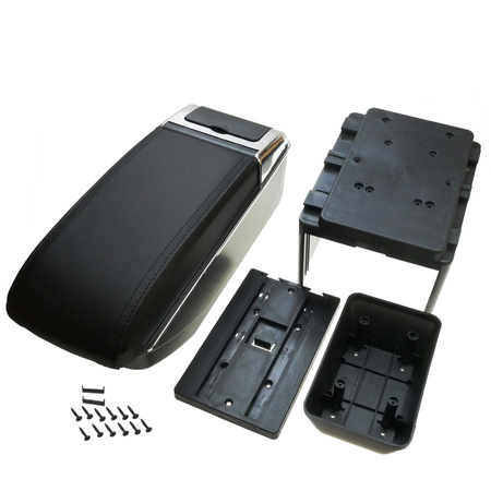 Podłokietnik uniwersalny ze schowkiem czarny 