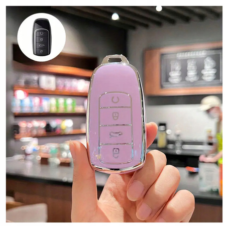 Etui Różowa obudowa różowe róż na kluczyk do Chery Jaecoo J7 7 J8 Omoda 5