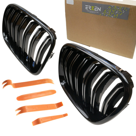 Nerki atrapa grill czarny połysk BMW X3 F25 przed liftingiem 2011- 2014