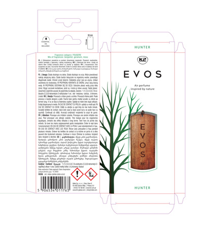 K2 EVOS ZAWIESZKA HUNTER drewniana V036 do samochodu auta