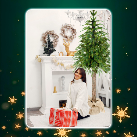 ŚWIERK PE ALASKA NA PNIU CHOINKA JAK ŻYWA SZTUCZNA 160cm PIĘKNY GĘSTY