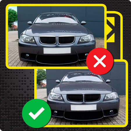 BMW E90 E91 04-08 Nerki czarny połysk grill atrapa