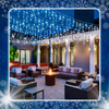 SOPLE 500 LED biały zimny + FLASH LAMPKI ZEWNĘTRZNE 23m GIRLANDA Kurtyna
