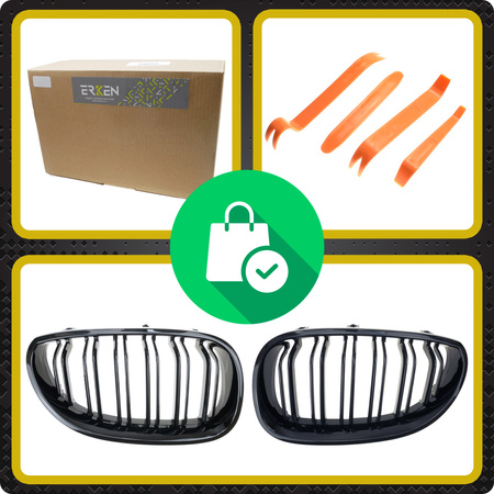 Nerki BMW E60 E61 M5 czarny połysk atrapa grill maski