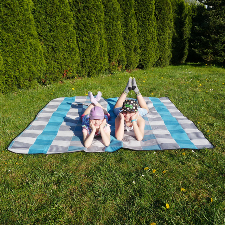 Koc piknikowy plażowy turystyczny polarowy mata izolacja 200x200 XXL