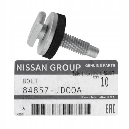 Śruba blendy listwy klapy bagażnika Nissan Qashqai J10E JJ10E 84857-JD00A