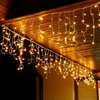 SOPLE 500 LED LAMPKI BIAŁY CIEPŁY + FLASH 23m GIRLANDA Świąteczna Kurtyna