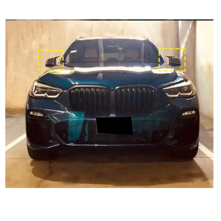Nakładki obudowa lusterek czarny połysk do BMW X3 G03 X4 X5 G05 X6 G06 X7
