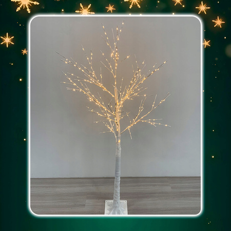 DRZEWKO 500 LED OZDOBNE BRZOZA ŚWIĄTECZNE ŚWIECĄCE BIAŁY CIEPŁY 150 cm